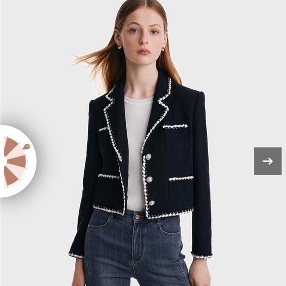 Tweed Knitted Short Jacket - Picture 2 of 6